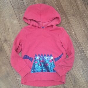 Cat & Jack Pink Hoodie with Sequin Dinosaur